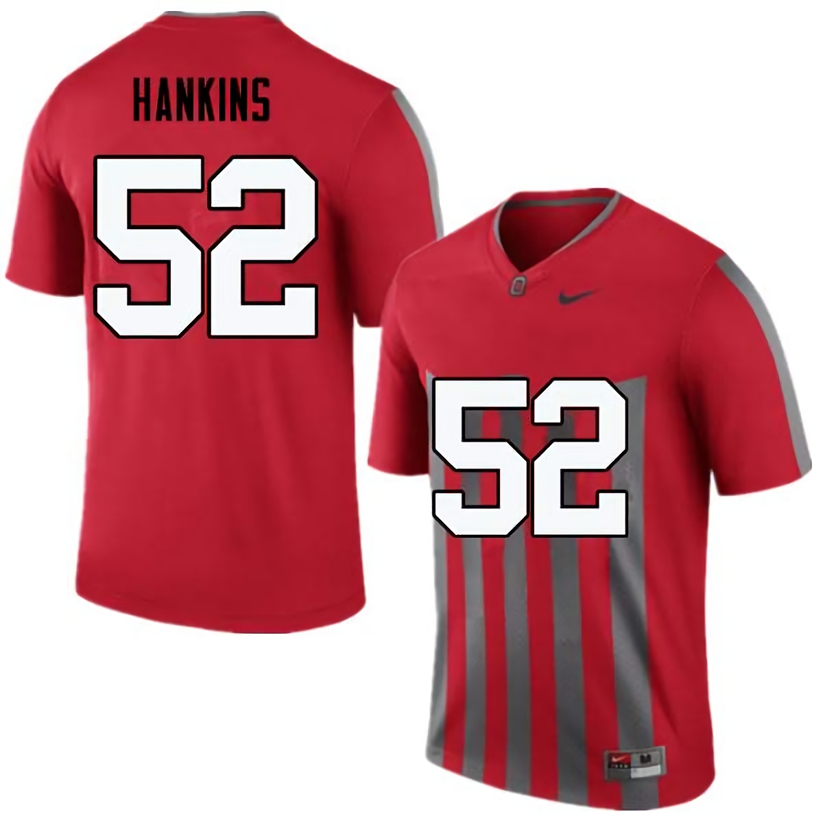 Johnathan Hankins Ohio State Buckeyes Men's NCAA #52 Nike Throwback Red College Stitched Football Jersey PMU0456SK
